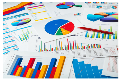 Financial Advisor holding a virtual whiteboard of charts and words about saving.